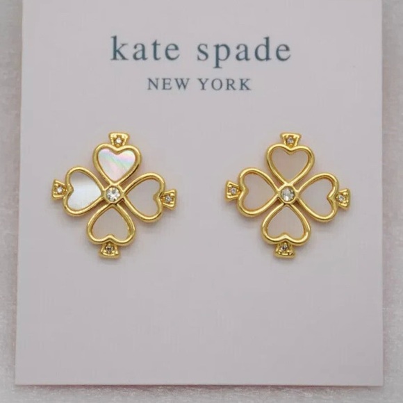 NWT Kate Spade Legacy Logo Stud Earrings in Gold-plated Sterling Silver Dust Bag - Picture 8 of 9